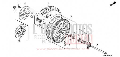ROUE AVANT NHX110WH8 de 2008